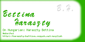 bettina haraszty business card